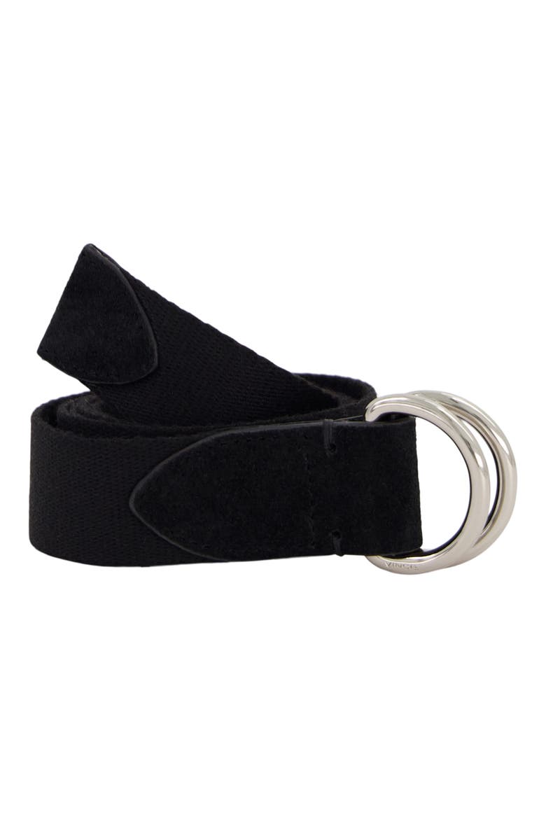 D-Ring Webbing Belt, Main, color, BLACK