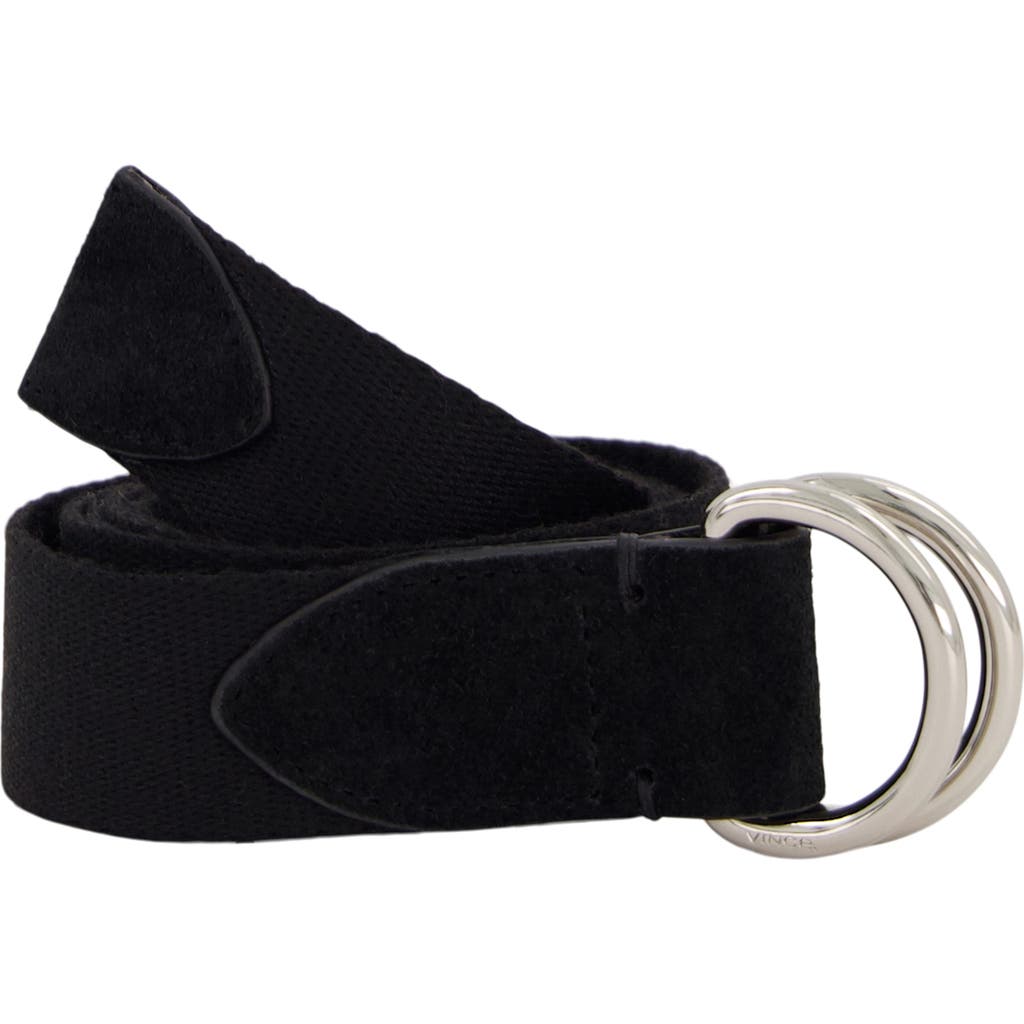 Vince D-ring Webbing Belt In Black
