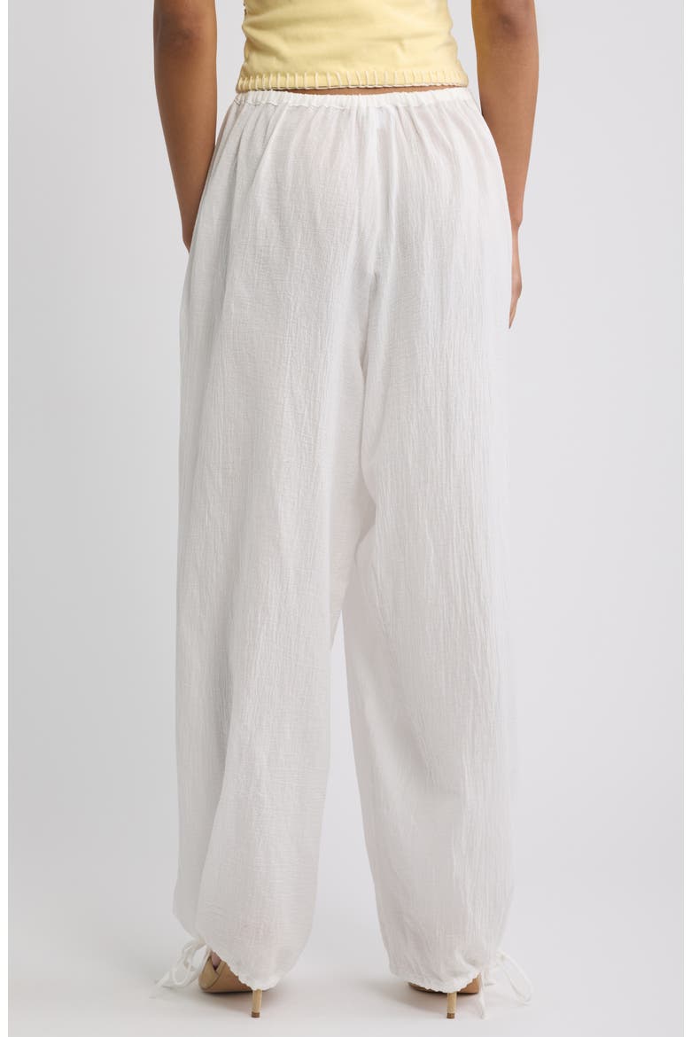 Livara Button Balloon Trousers, Alternate, color, WHITE