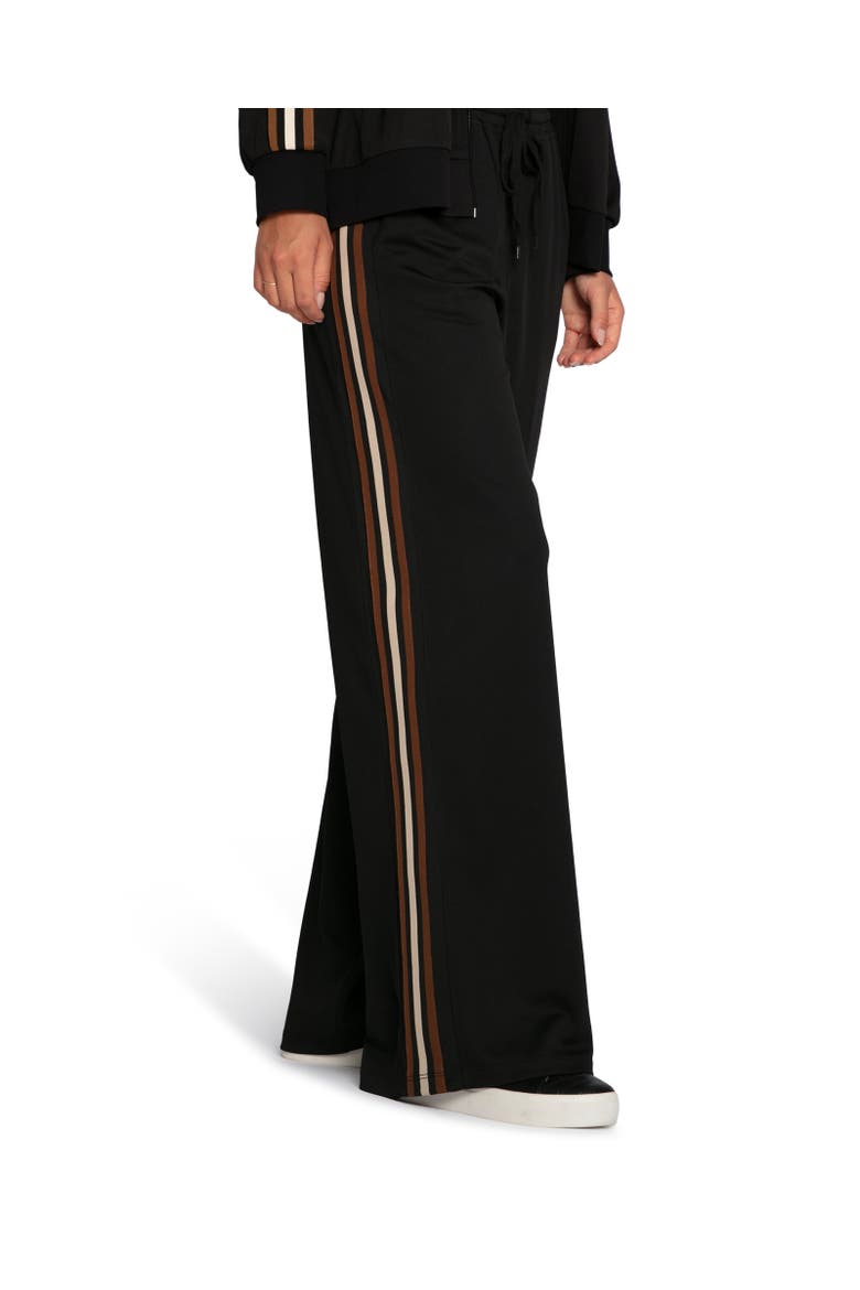 Beach Front Striped Wide Leg Pants, Alternate, color, Black