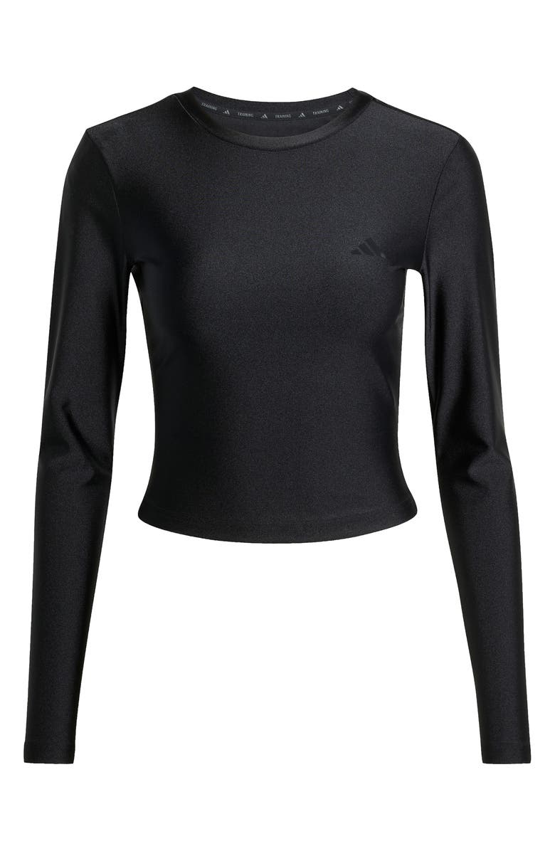 adidas AEROREADY Long Sleeve Top, Alternate, color, Black