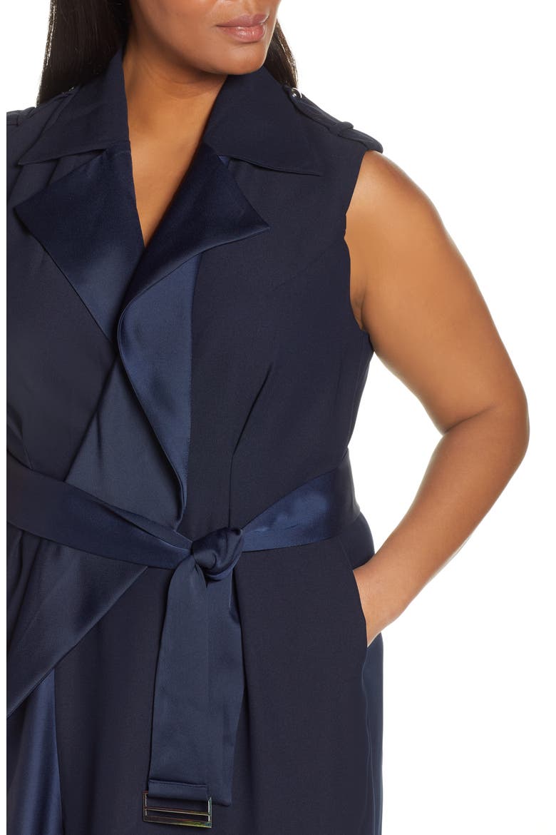 Jason Wu x ELOQUII Sleeveless Trench Dress, Alternate, color, BLACK IRIS