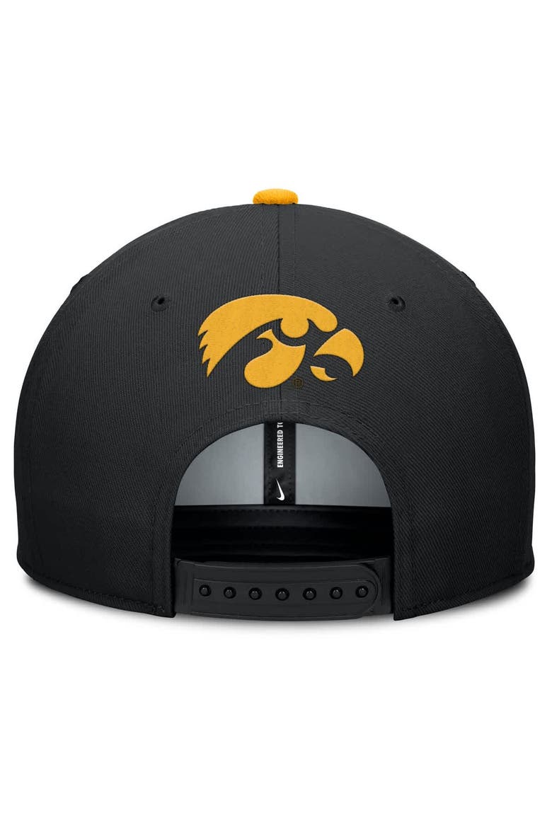 Men's Nike Black Iowa Hawkeyes 2025 On-Field Pro Performance Adjustable Hat, Alternate, color, Black