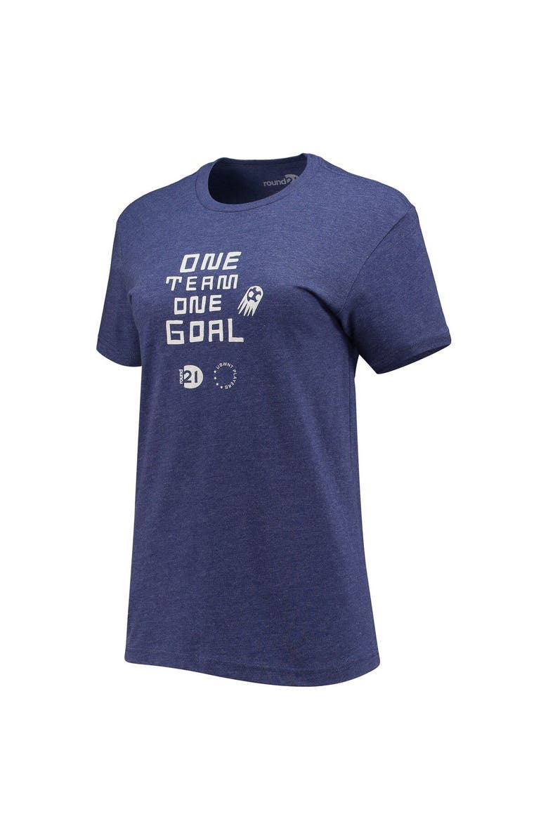 round21 Women's round21 Alex Morgan Navy USWNT One Team One Goal T-Shirt, Alternate, color, 