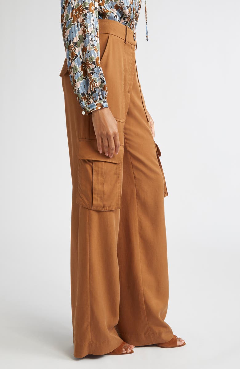 Veronica Beard Saul Cargo Pants, Alternate, color, Whisky