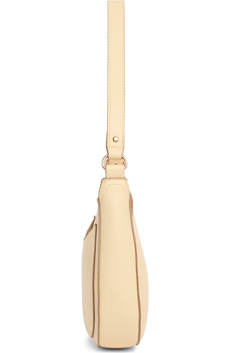 Nanette Lepore Crescent Faux Leather Shoulder Bag, Alternate, color, Panna Cotta