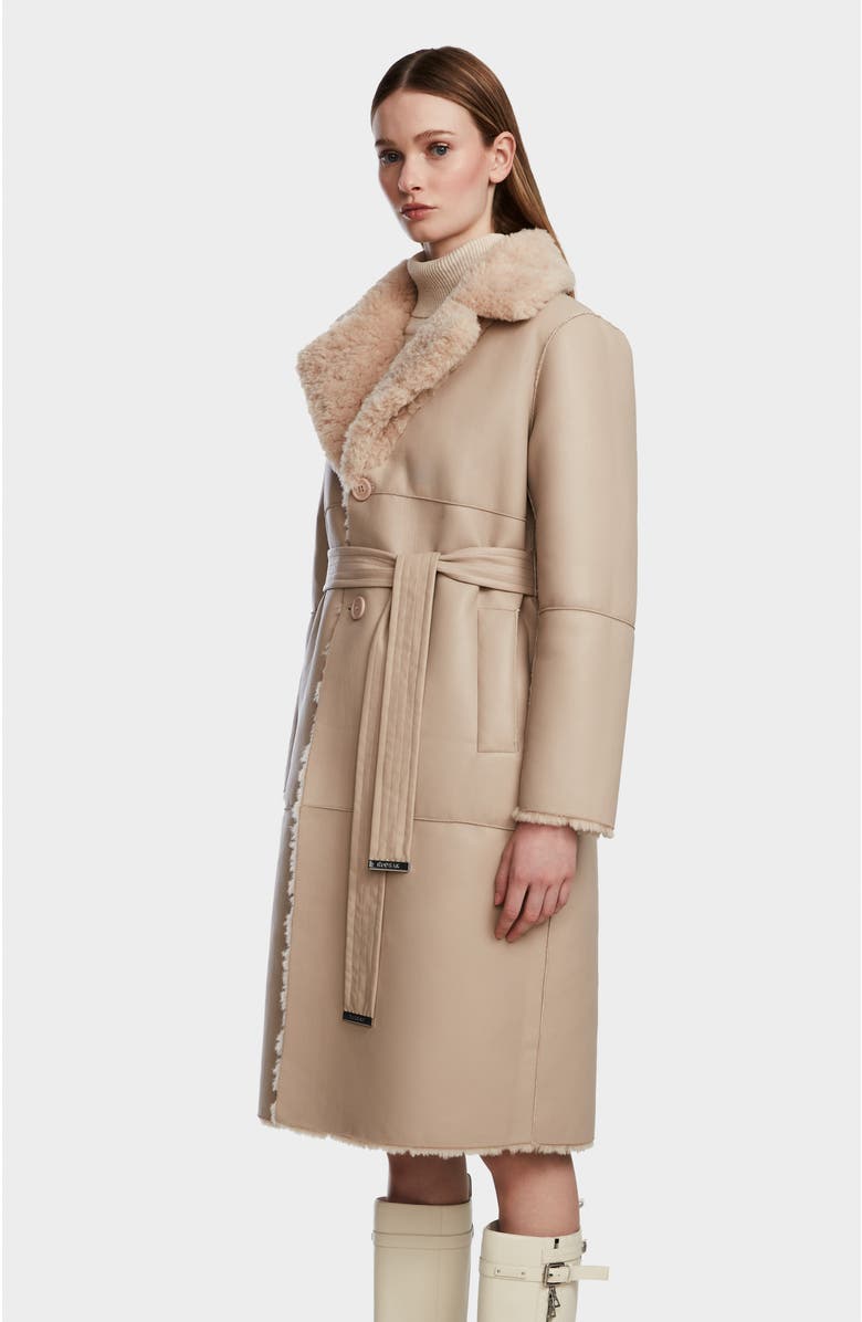 Rudsak Annabelle Reversible Teddy & Faux Leather Coat, Alternate, color, Sand