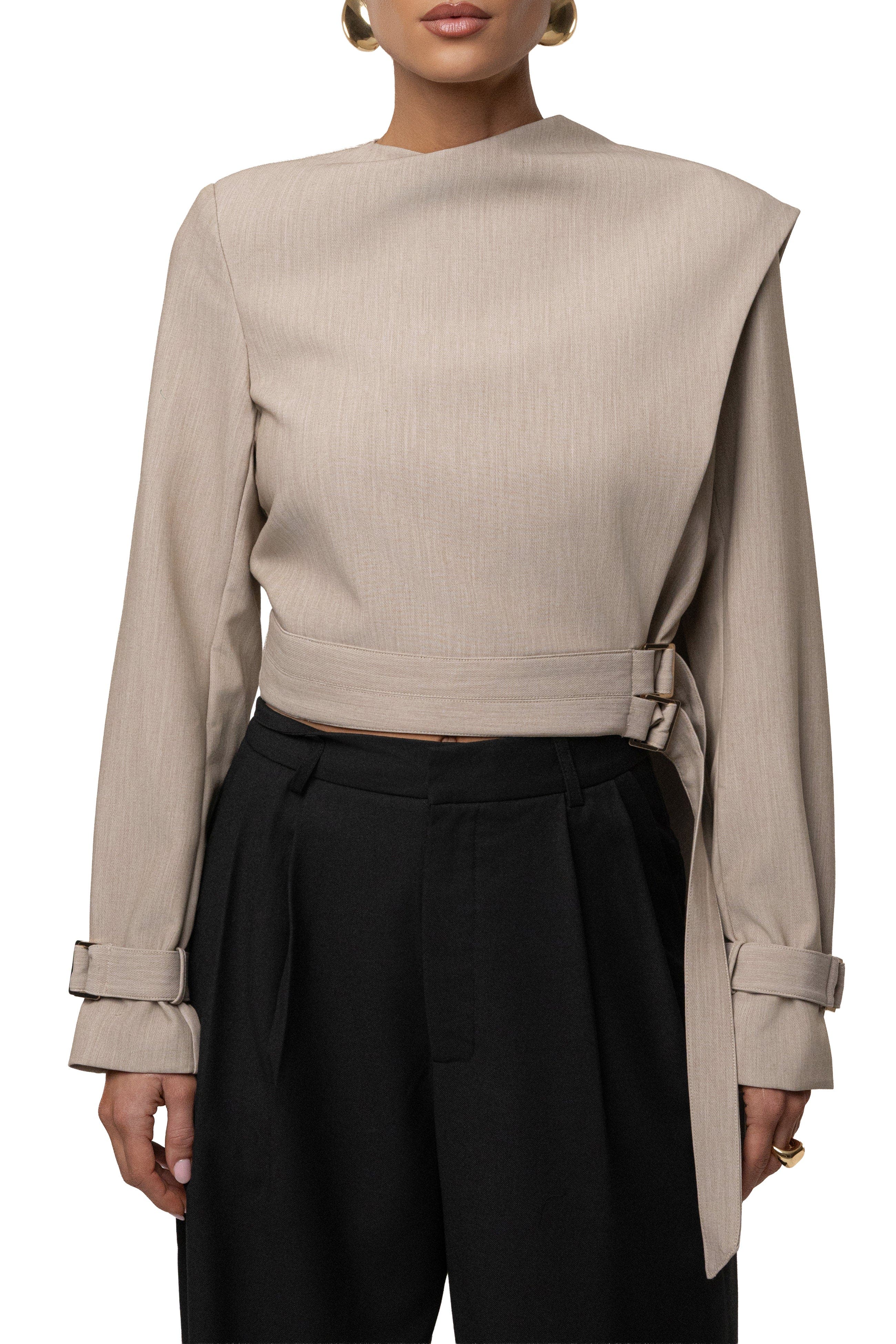 Aligned Scarf Top