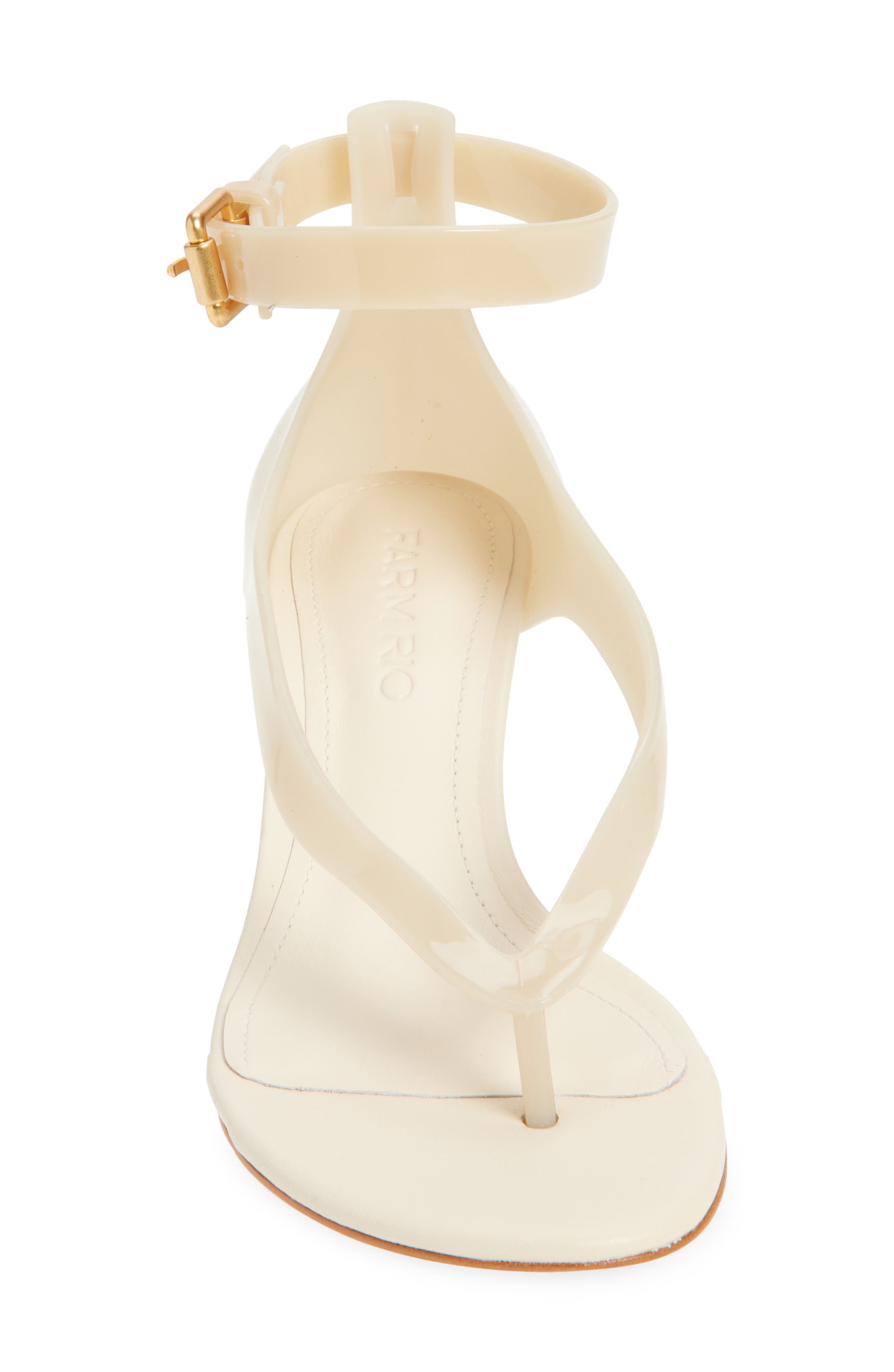 FARM Rio Jelly Kitten Heel Sandal, Alternate, color, Ivory