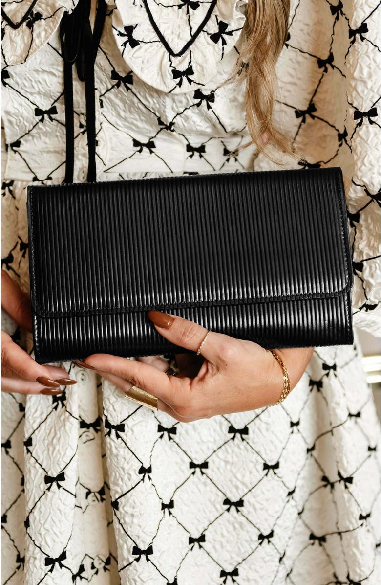GiGi New York BIANCA CLUTCH, Alternate, color, Black