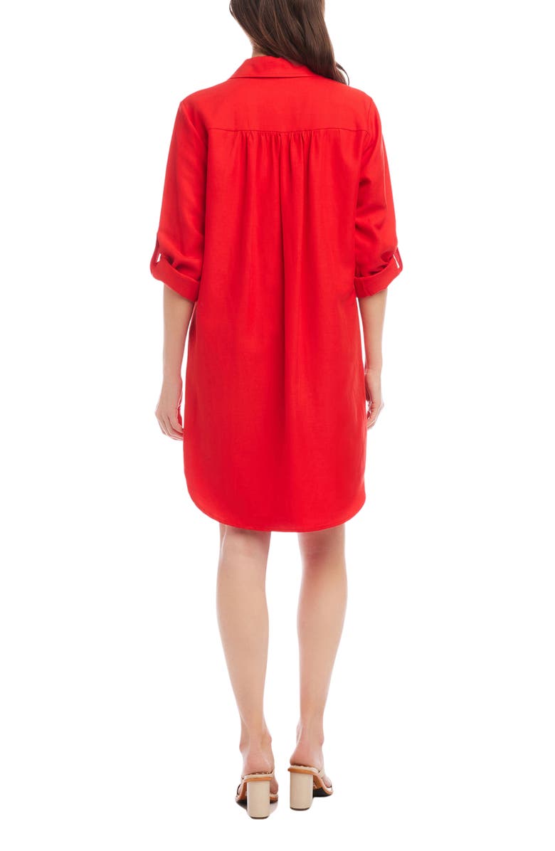 Karen Kane Roll Tab Sleeve Shirtdress, Alternate, color, 