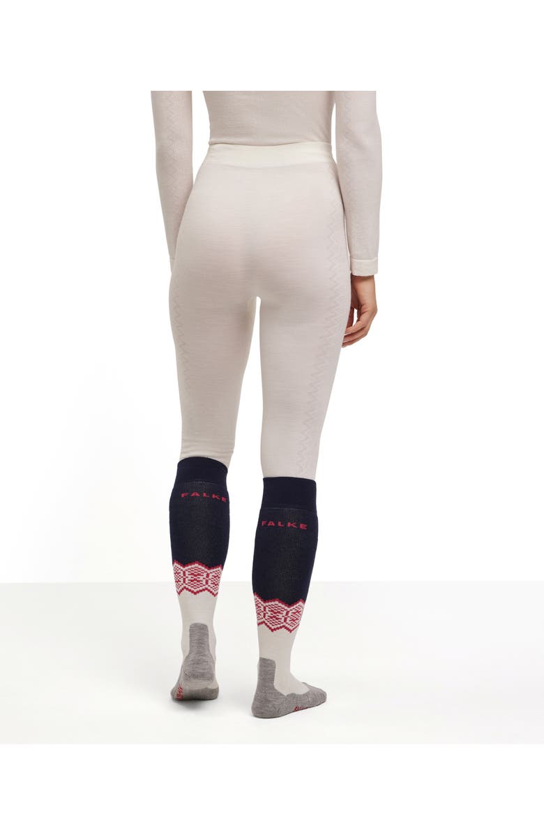Falke Wool Tech. 3/4 Base Layer Bottom, Alternate, color, Off-White