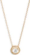 Nordstrom Cubic Zirconia Halo Pendant Necklace