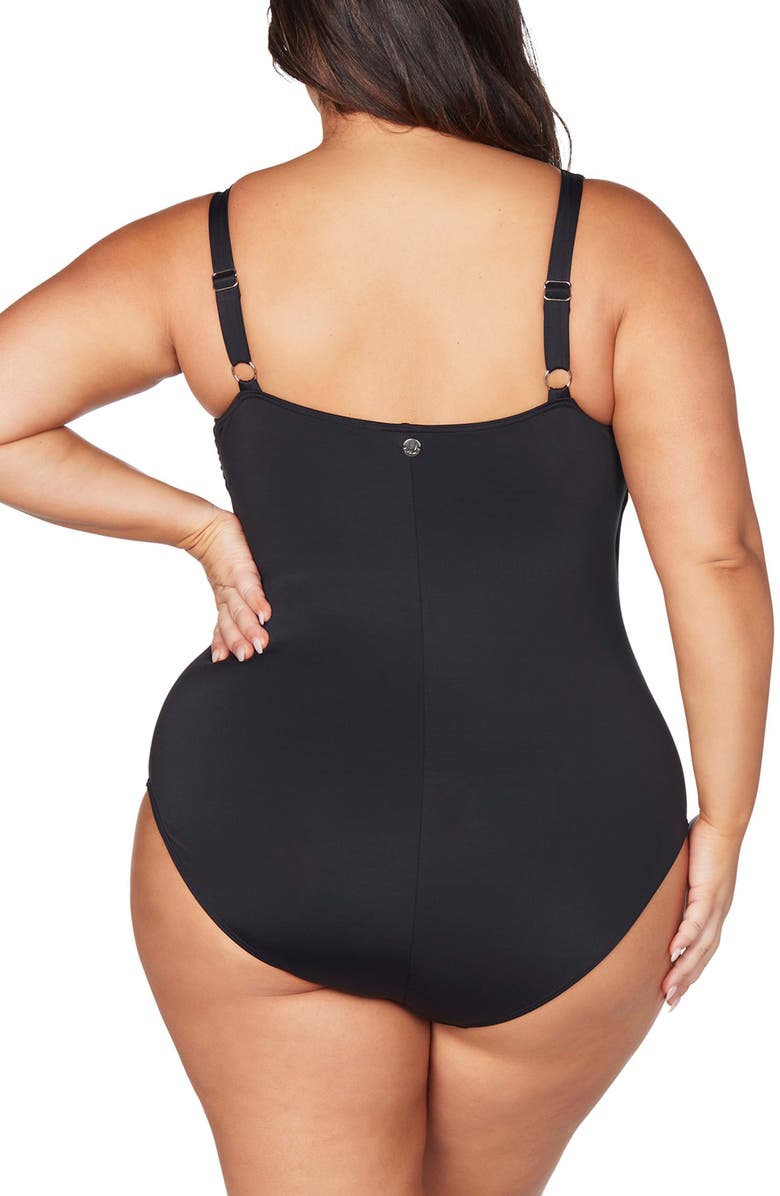 Artesands Hues Hayes D- & DD-Cup Underwire One-Piece Swimsuit, Alternate, color, Black