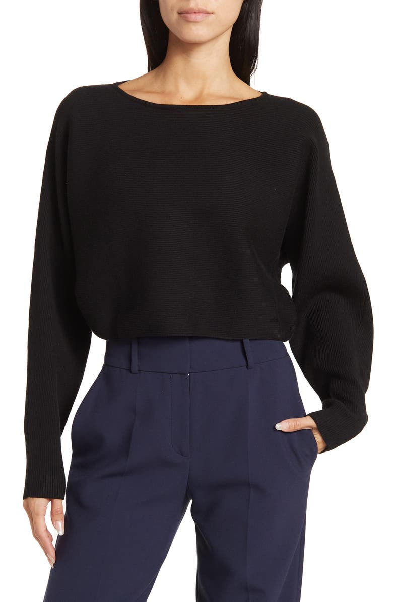 Alexia Admor Ribbed Knit Dolman Sleeve Top, Main, color, 