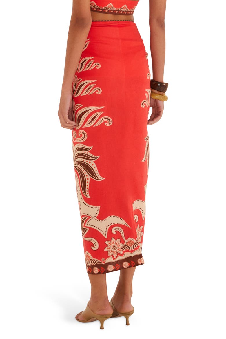 Ainika Garden Cover-Up Skirt, Alternate, color, RED