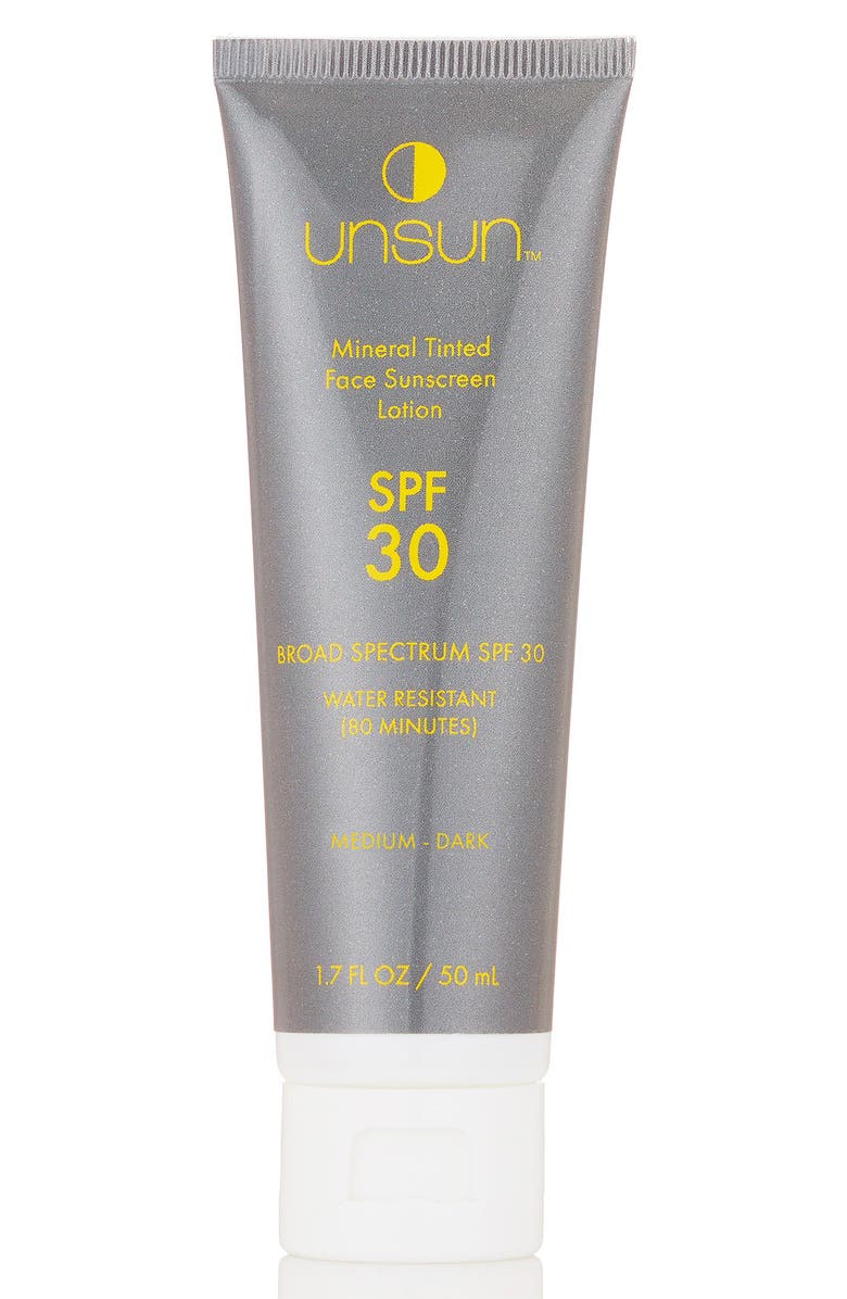 UNSUN Mineral Tinted Face Sunscreen Lotion SPF 30, Main, color,