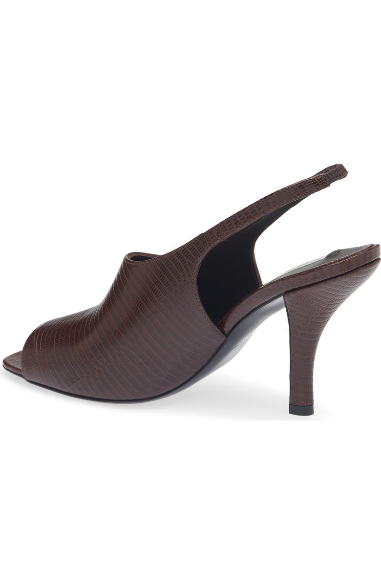 TOTEME Contour Lizard Embossed Slingback Sandal, Alternate, color, Brown