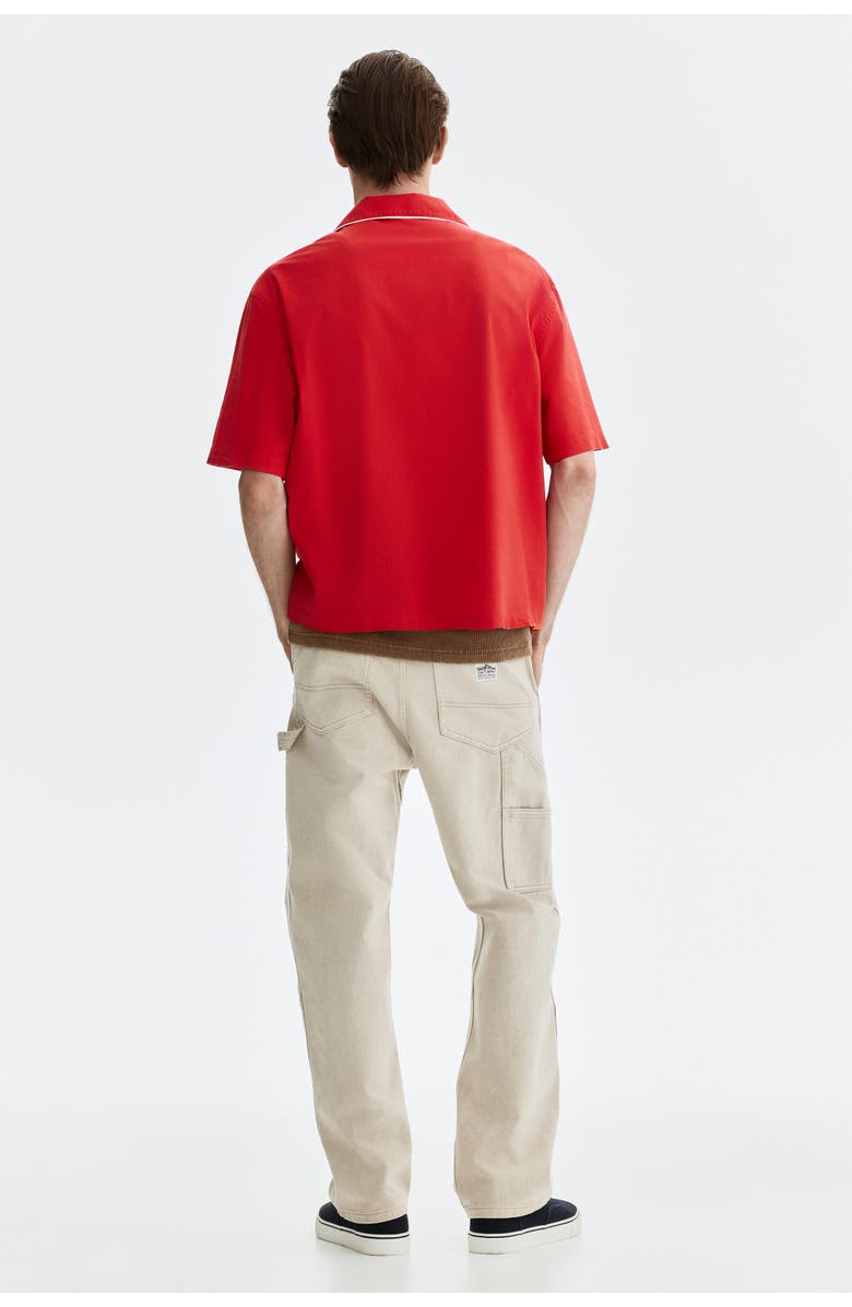 H&M Relaxed-fit printed shirt, Alternate, color, Light Red/Richmond