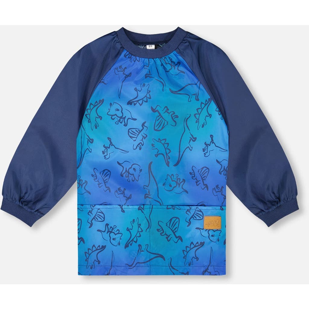 Deux Par Deux School Apron Dinosaur In Multi