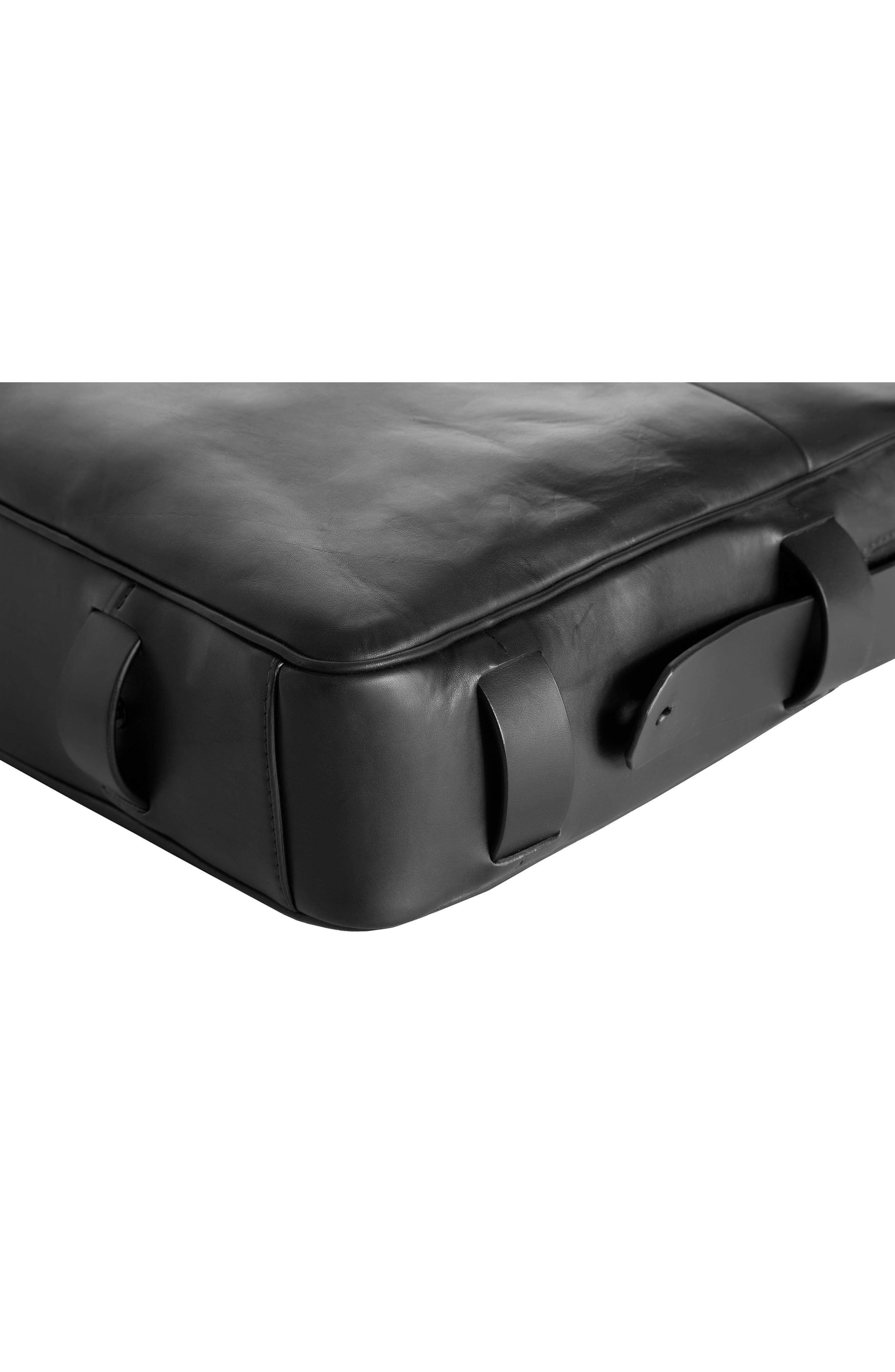 Leather Briefcase, Alternate, color, BLACK LEATHER