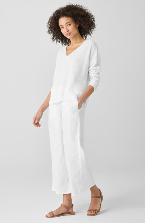 Eileen Fisher Organic Linen-cotton Knit Sweater In Undyed Natural