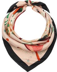 Kate Spade New York festive party square silk scarf