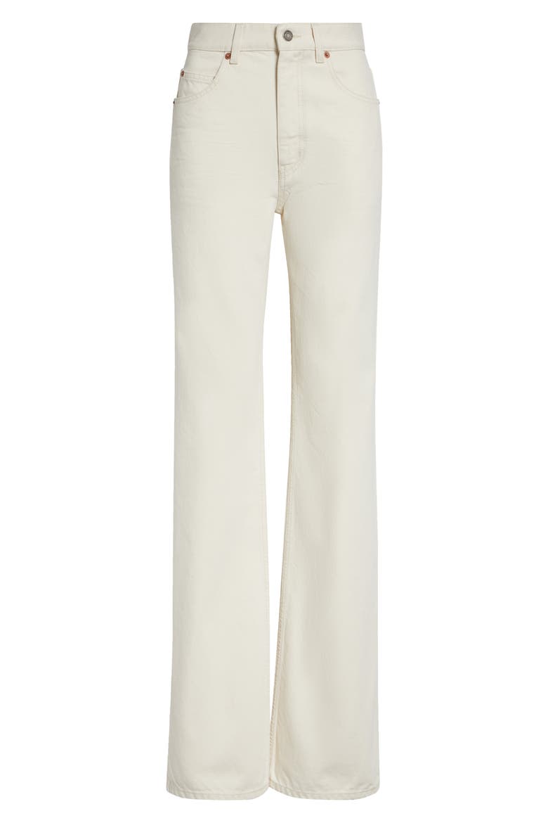 '70s High Waist Bootcut Jeans, Alternate, color, ALMOND MILK