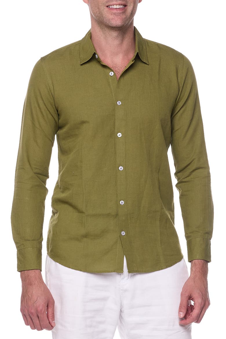 Full Sleeves Resort Shirt, Main, color, HENNA GREEN