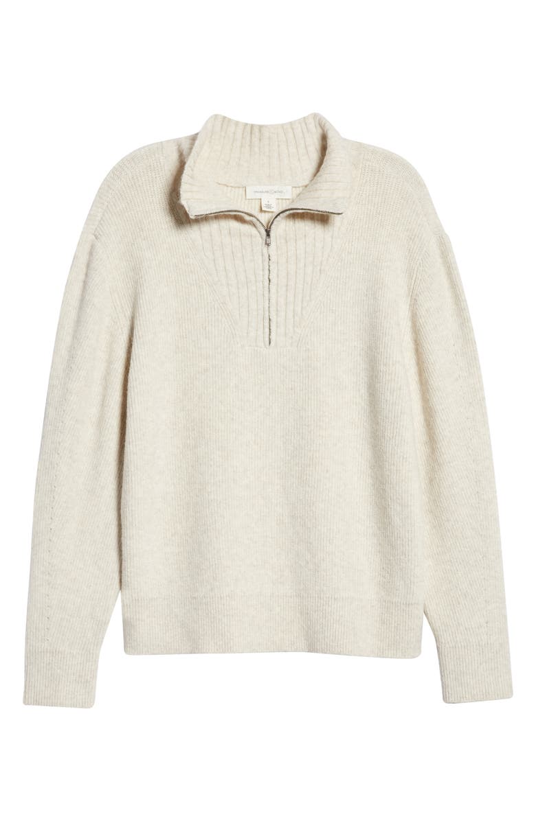 Treasure & Bond Quarter Zip Mock Neck Sweater, Alternate, color, 