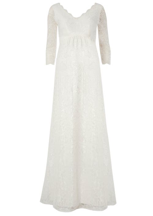 Tiffany Rose Maternity Chloe Lace Maternity Wedding Gown In White