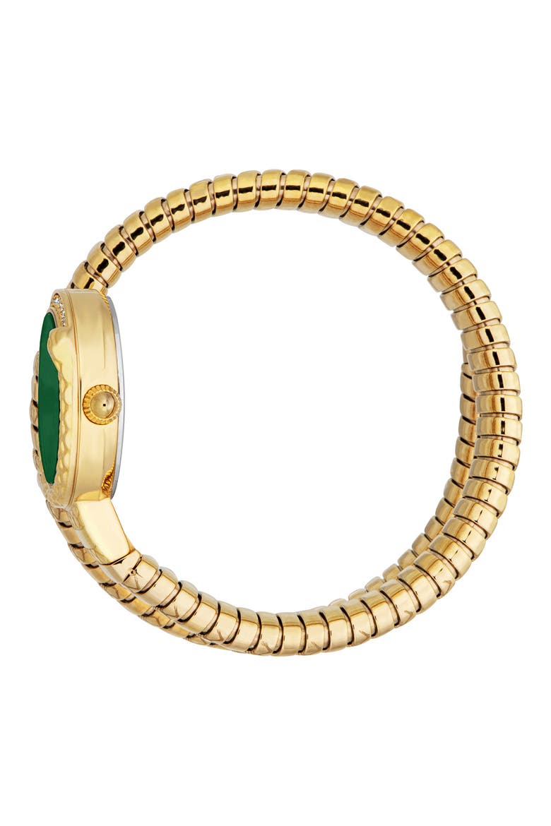 Coiled Snake Bracelet Watch, 22mm, Alternate, color, GOLD