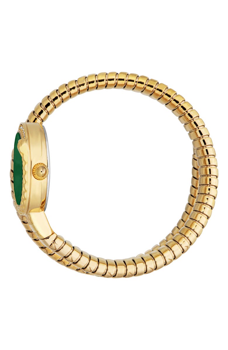 Just Cavalli Coiled Snake Bracelet Watch, 22mm, Alternate, color, Gold