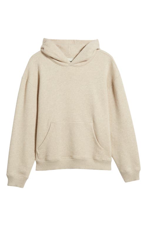 Elwood Core Oversize Organic Cotton Brushed Terry Hoodie In White