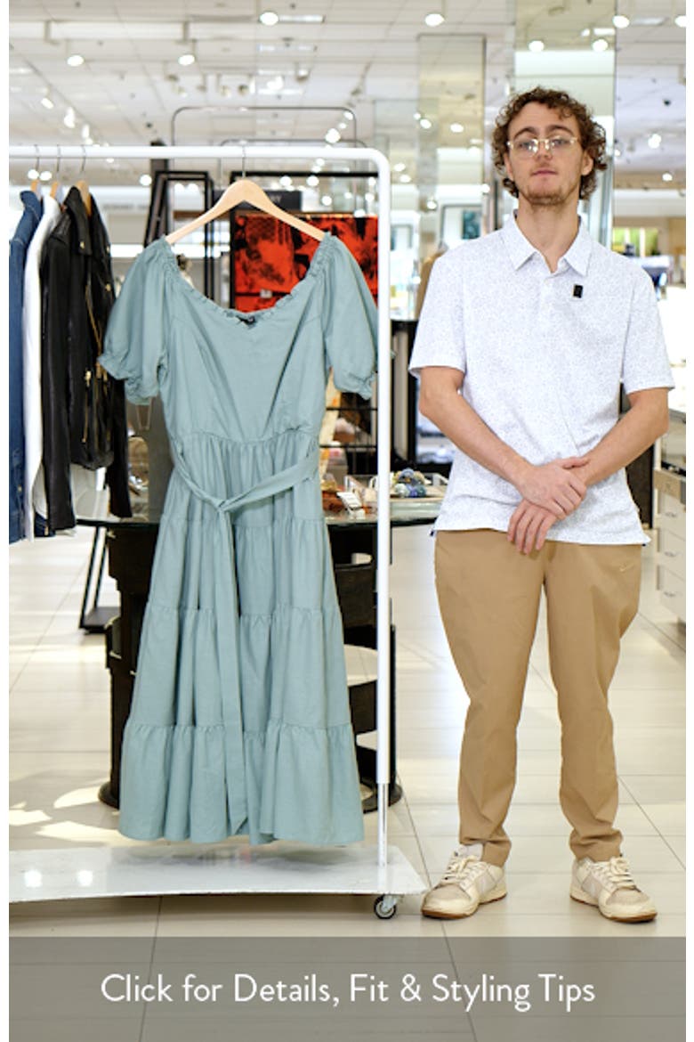Puff Sleeve Tiered Midi Dress video