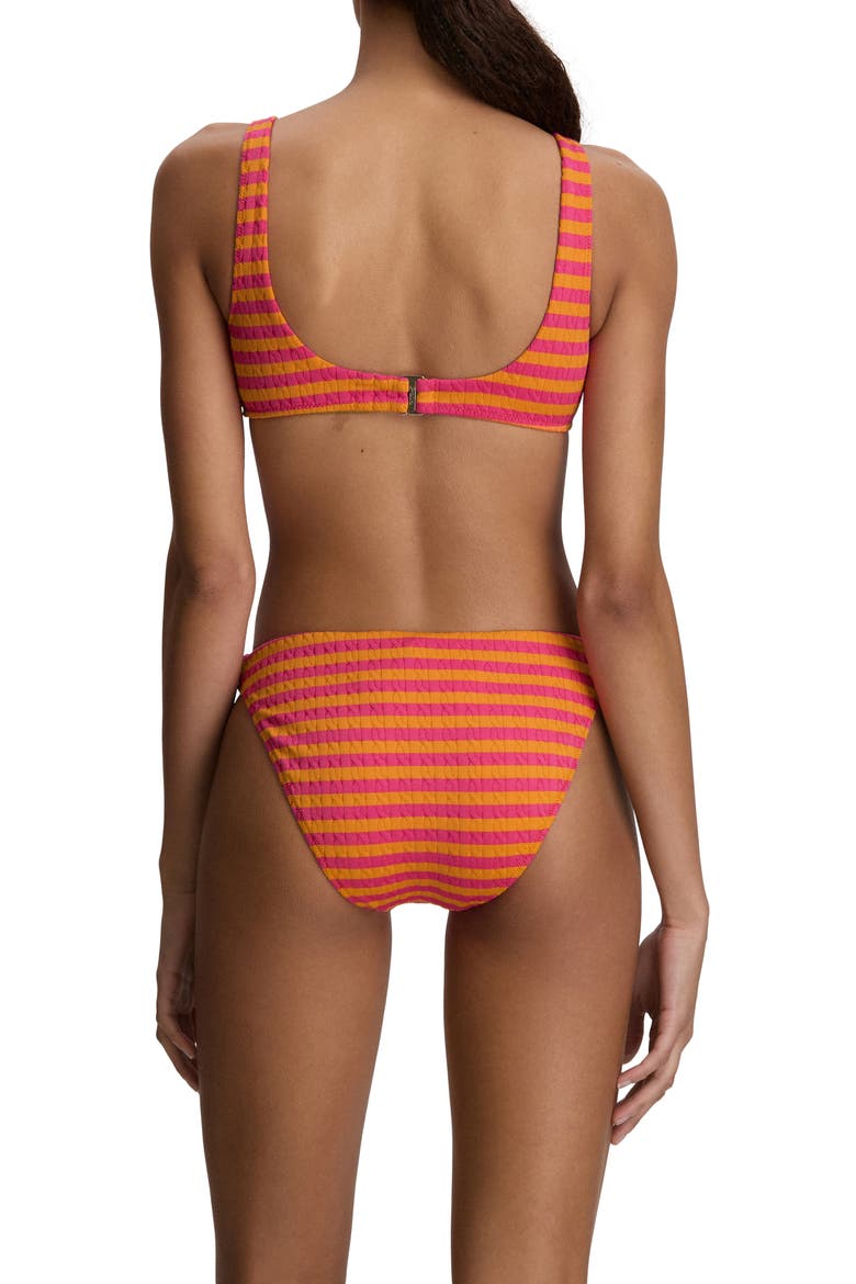 Stripe Jacquard Minimal Bikini Bottoms, Alternate, color, DESERT PINK SAIL ORA