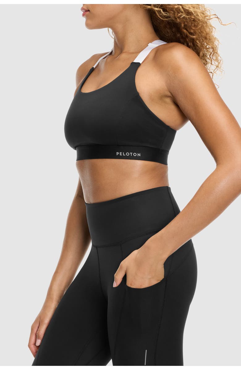 Peloton Enhanced Support Racerback Bra, Alternate, color, Jet Black