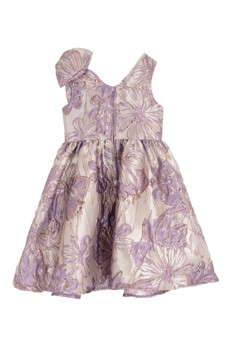 Kids' Brocade Party Dress, Alternate, color, LILAC