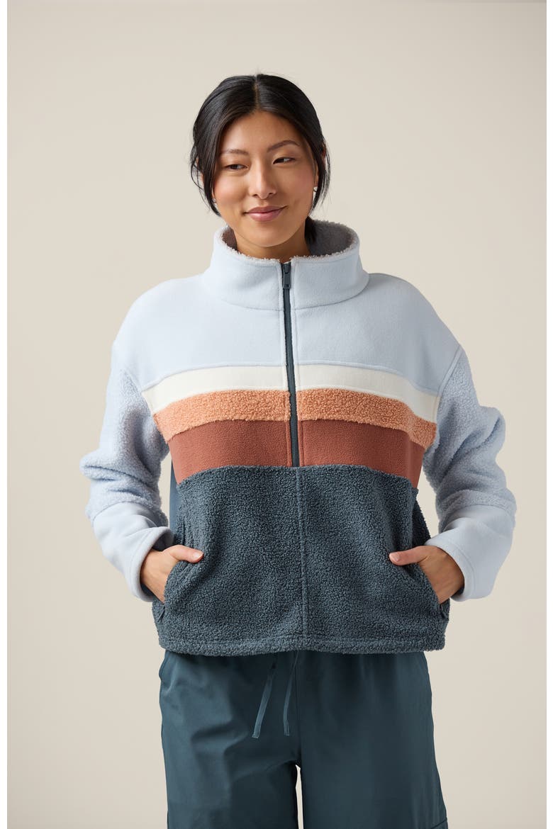 Colorblock Fleece, Alternate, color, West