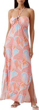 Melissa Odabash Harriet Halter Cover-Up Maxi Dress
