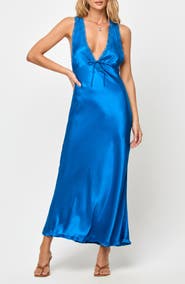 LSPACE Eyes on You Lace Trim Open Back Maxi Cover-Up Dress