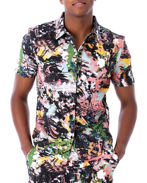 Frenzy Short Sleeve Button Up Shirt