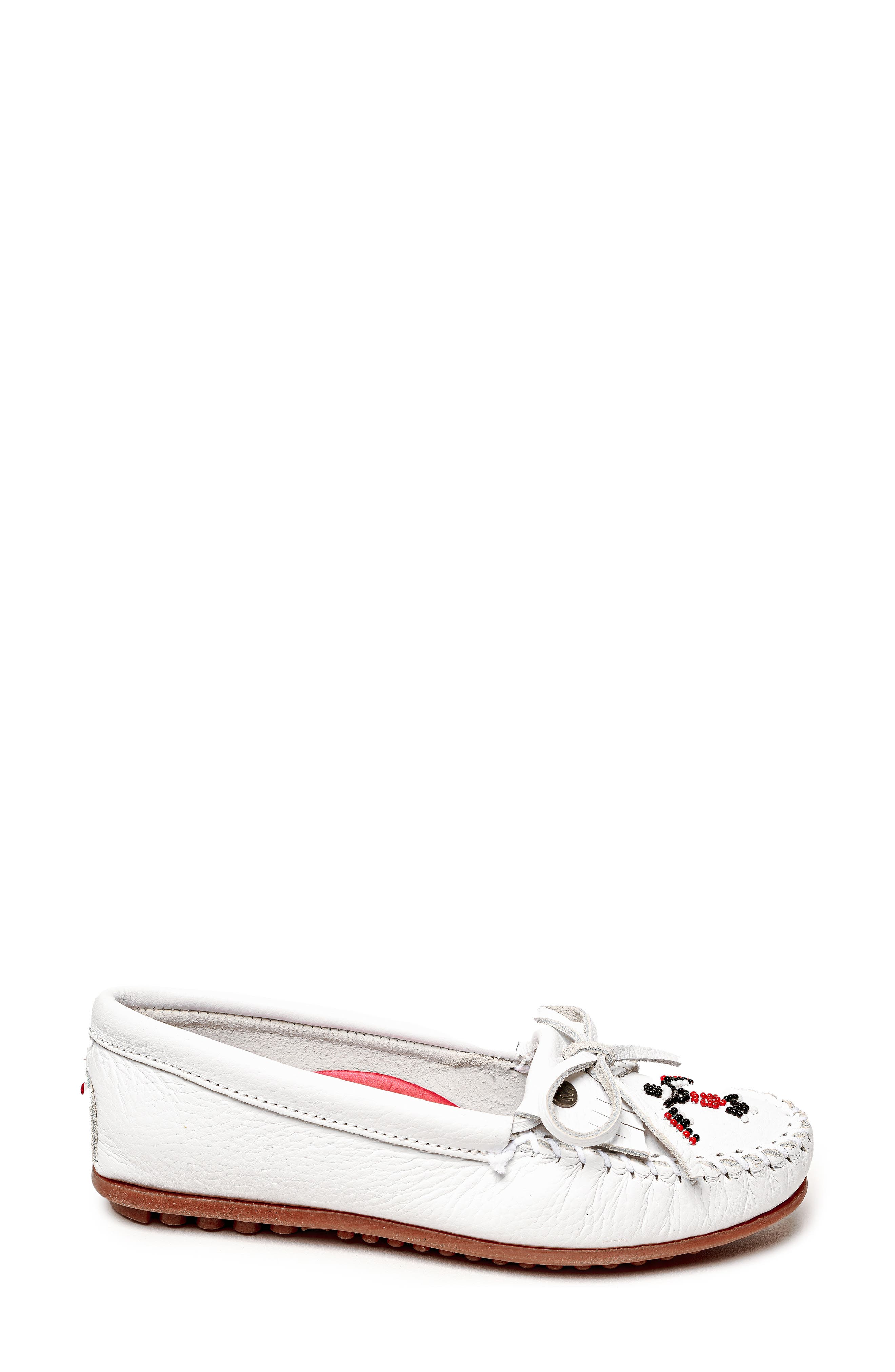 x Lucie Skjefte Thunderbird 'Animikii' Slipper, Alternate, color, WHITE