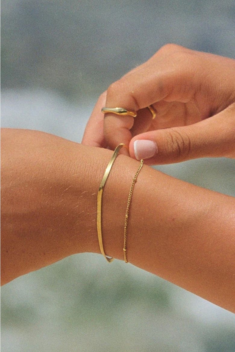 Everyday Layered Bracelet, Alternate, color, Gold