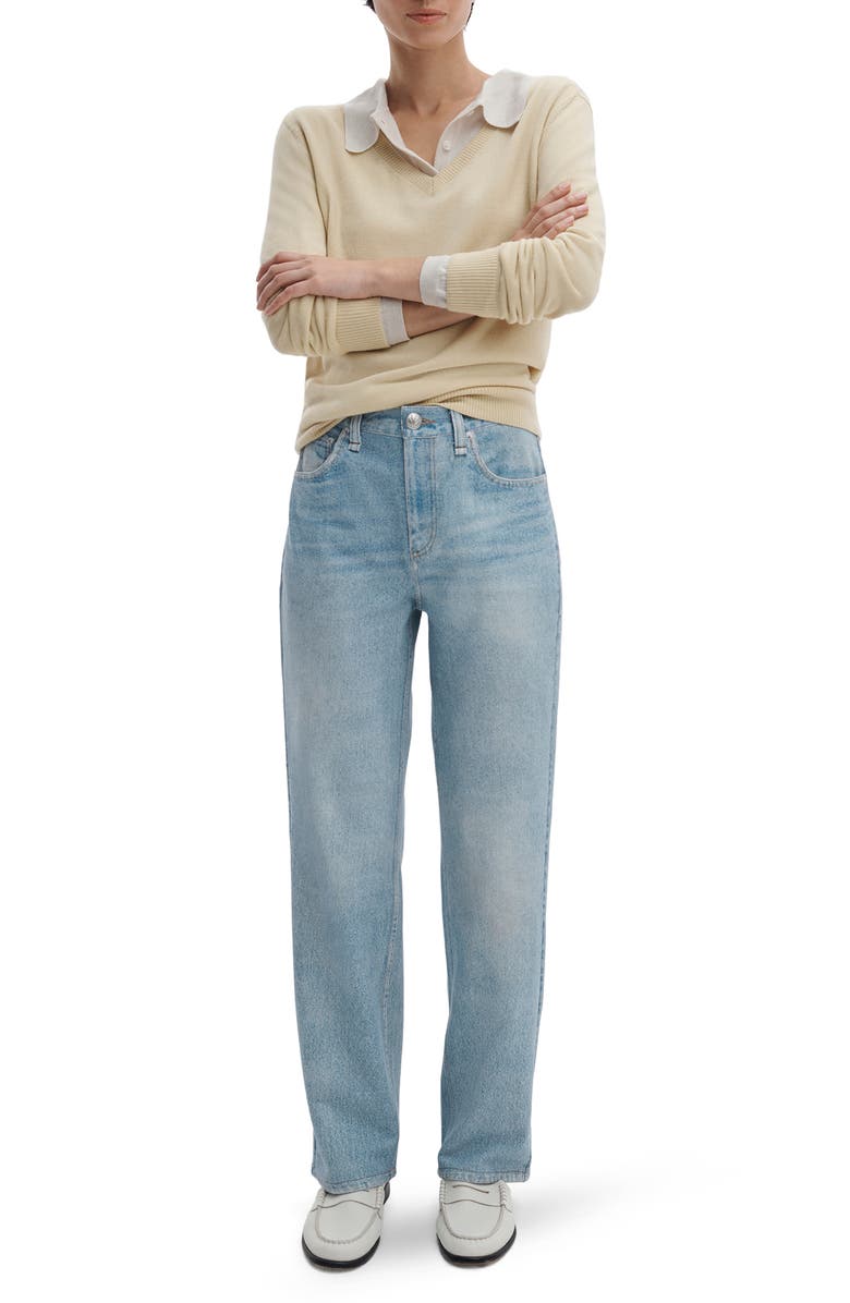 rag & bone Miramar Shea Wide Leg Cotton Terry Sweatpant Jeans, Alternate, color, 