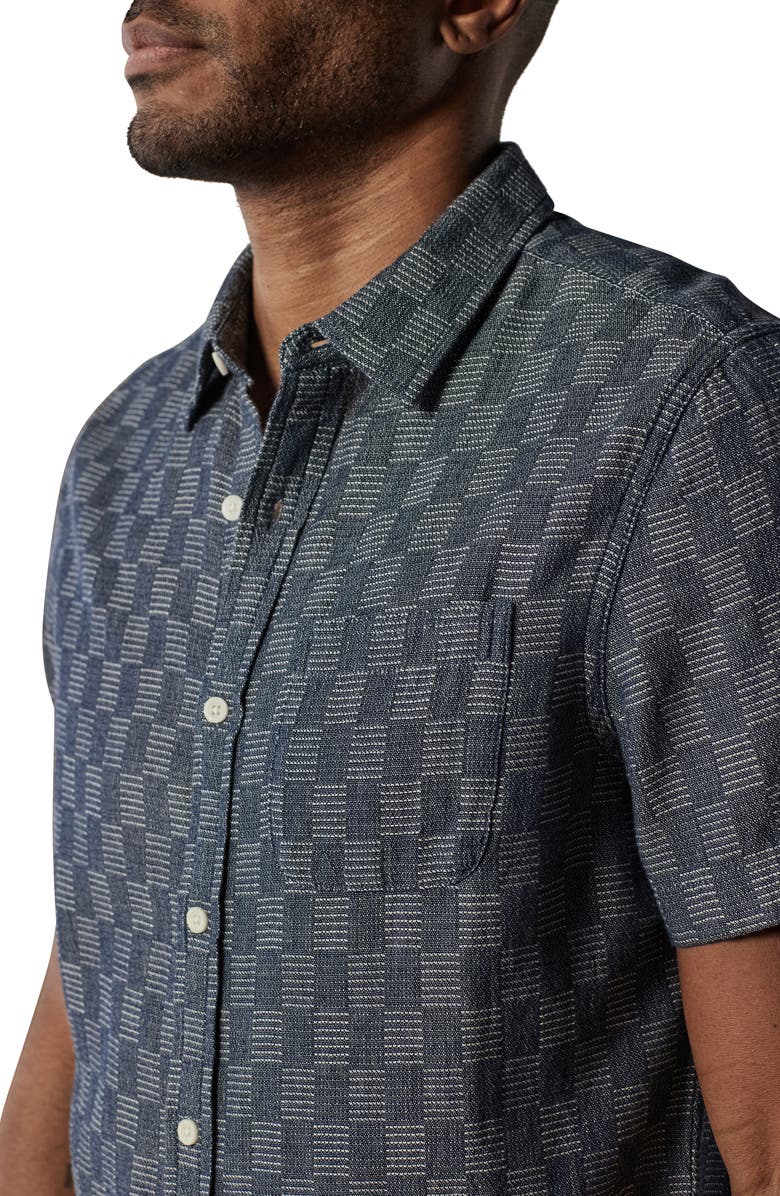 The Normal Brand Freshwater Short Sleeve Button-Up Shirt, Alternate, color, Summer Check