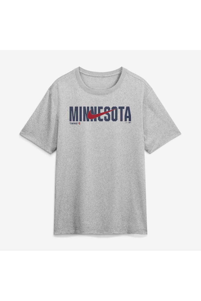 Men's Nike Heather Gray Minnesota Twins Swoosh Legend Dri-FIT T-Shirt, Alternate, color, Heather Gray