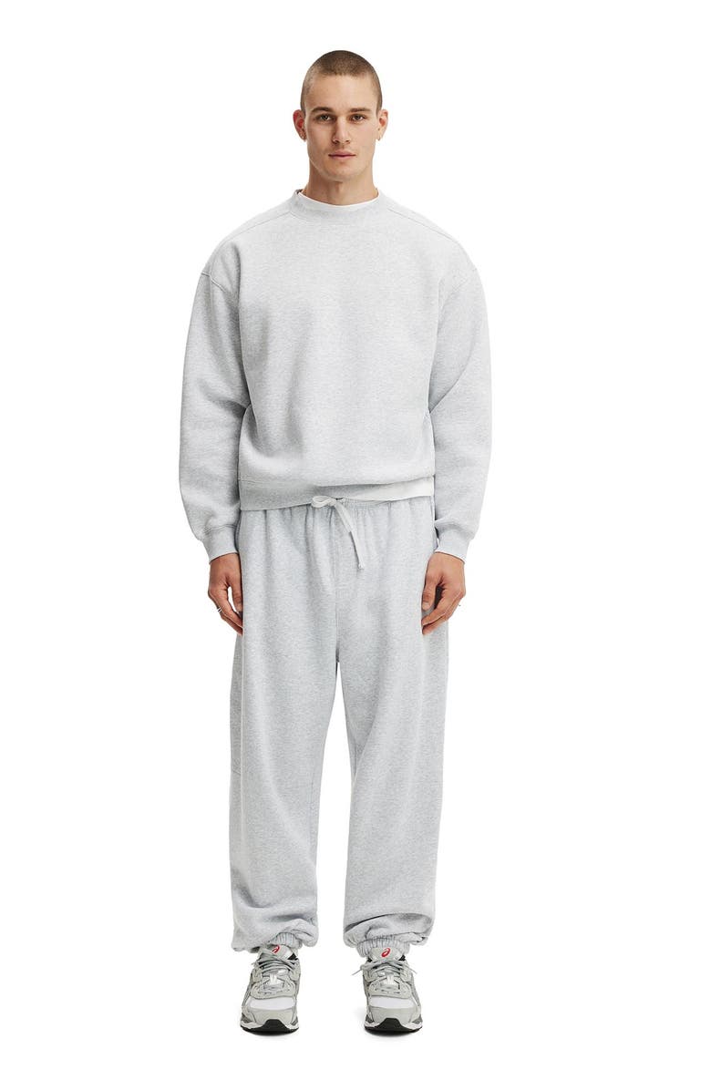 Cotton On Men's Box Fit Crew Sweater, Alternate, color, Grey Marle