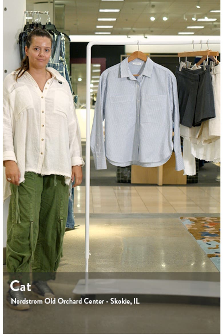 Everly Stripe Cotton Button-Up Shirt video