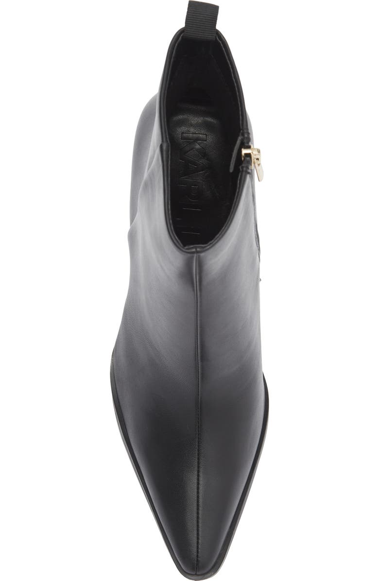 KARL LAGERFELD PARIS Kortini Pointed Toe Bootie, Alternate, color, Black